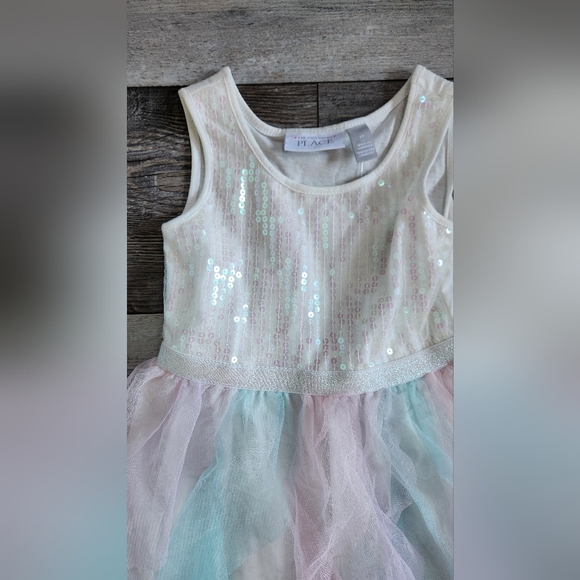 The Children's Place Toddler Girls Sequin Tutu Dress - Simplywht - Picture 3 of 6